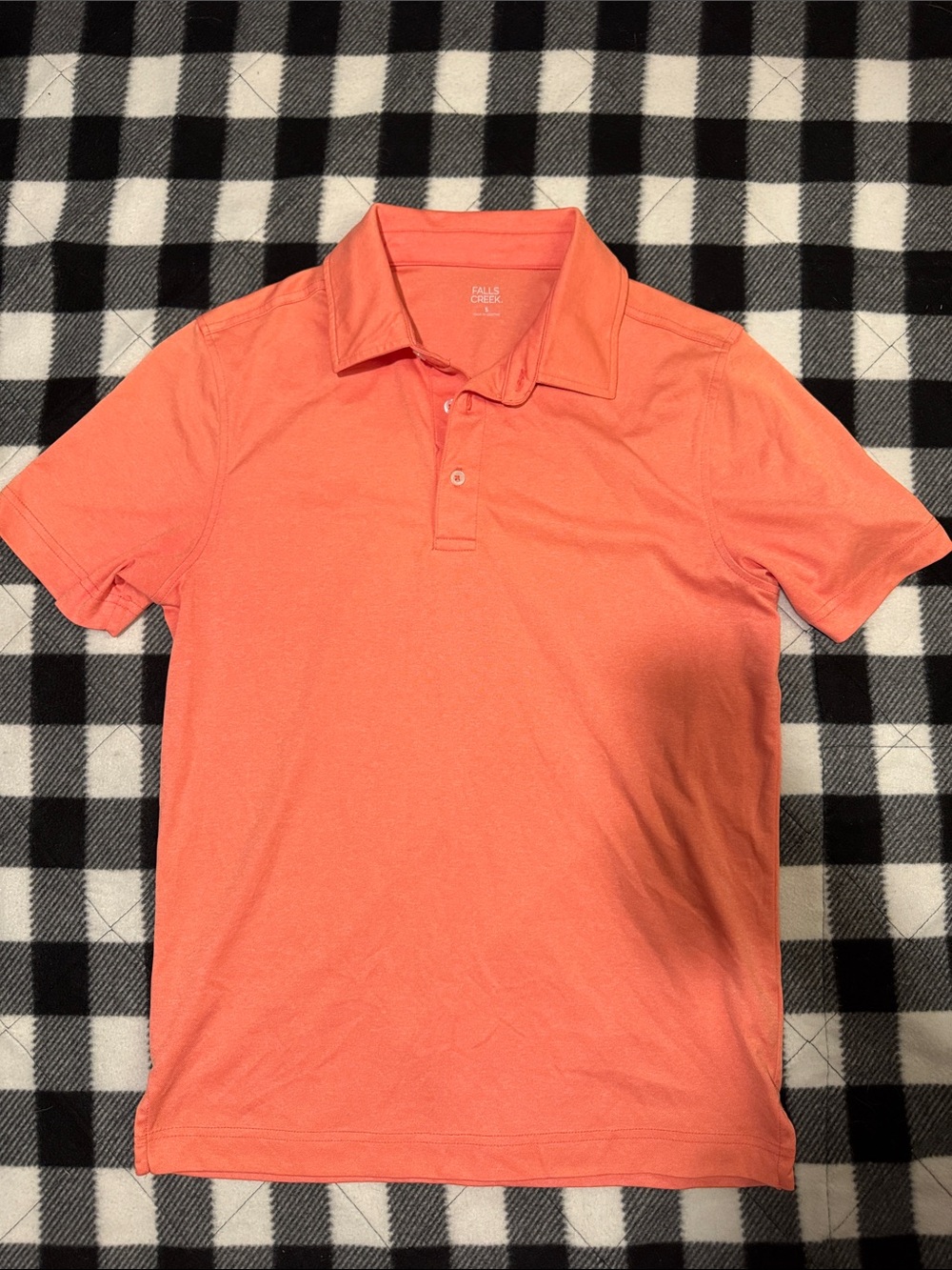 Falls Creek Men's Coral-Orange Polo Shirt